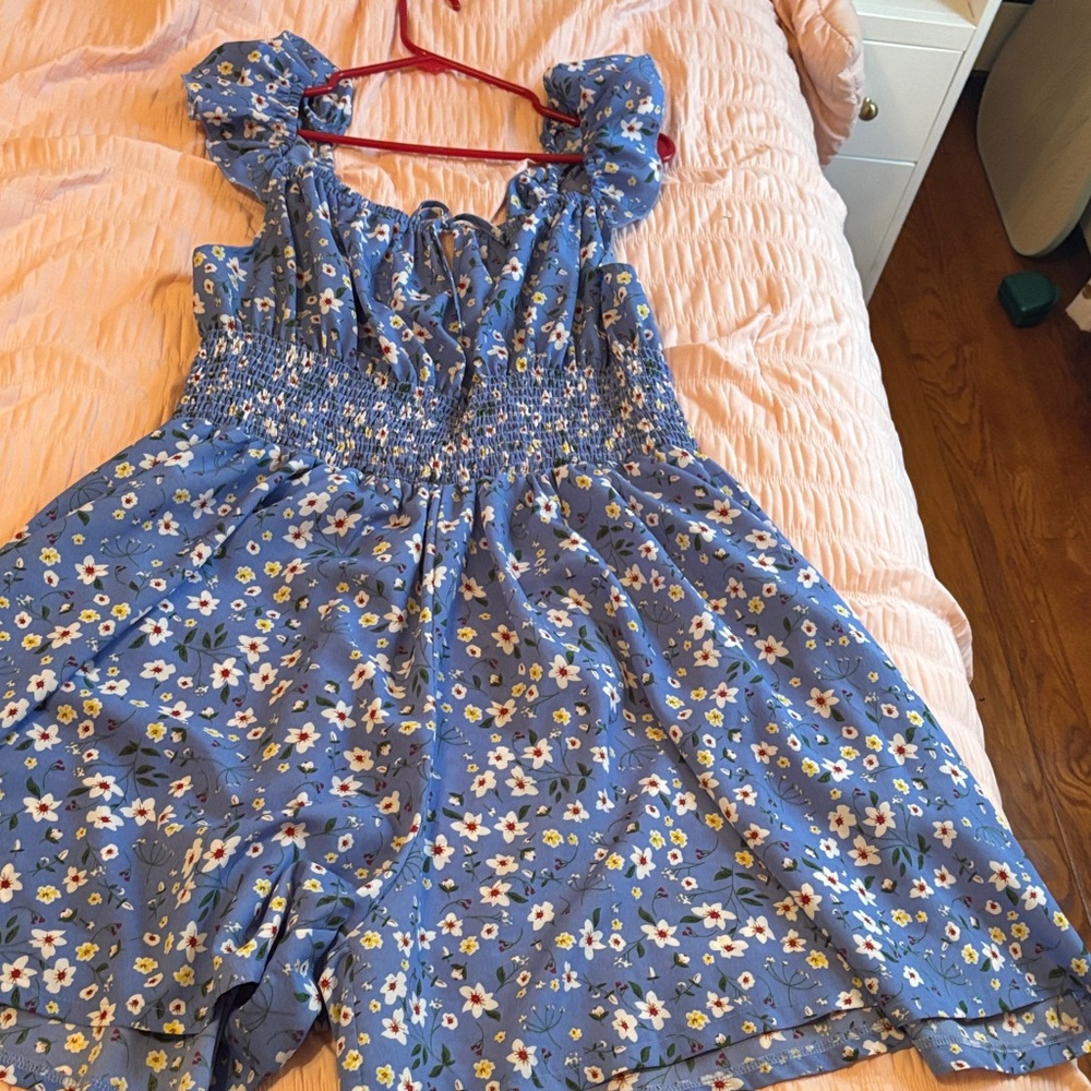 SHEIN Blue Floral Romper